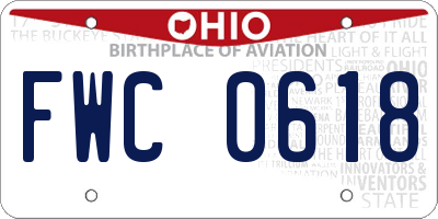 OH license plate FWC0618