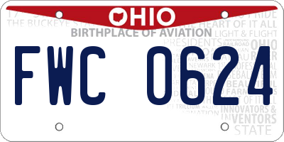 OH license plate FWC0624