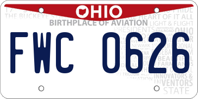 OH license plate FWC0626