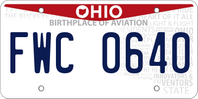 OH license plate FWC0640