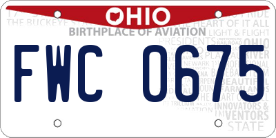 OH license plate FWC0675