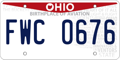OH license plate FWC0676