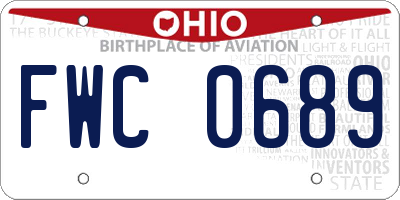 OH license plate FWC0689