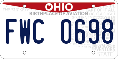 OH license plate FWC0698
