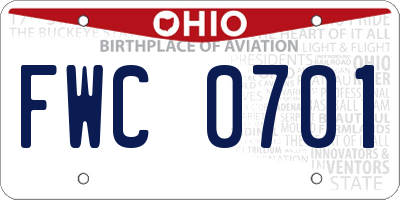 OH license plate FWC0701