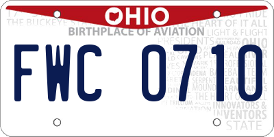 OH license plate FWC0710