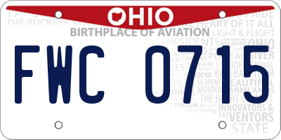 OH license plate FWC0715