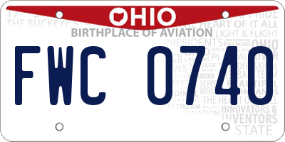 OH license plate FWC0740