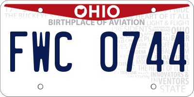 OH license plate FWC0744