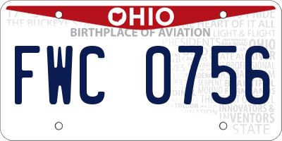OH license plate FWC0756