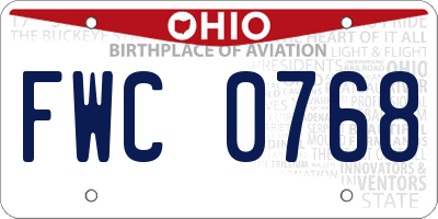 OH license plate FWC0768