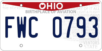 OH license plate FWC0793