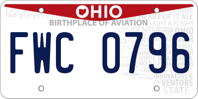 OH license plate FWC0796