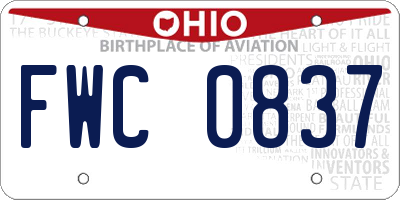 OH license plate FWC0837