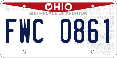 OH license plate FWC0861
