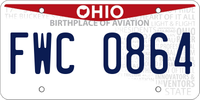 OH license plate FWC0864