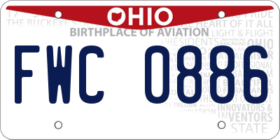 OH license plate FWC0886