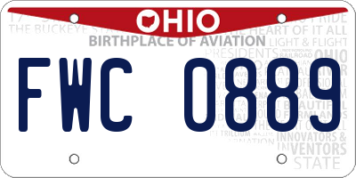 OH license plate FWC0889