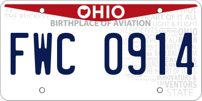 OH license plate FWC0914