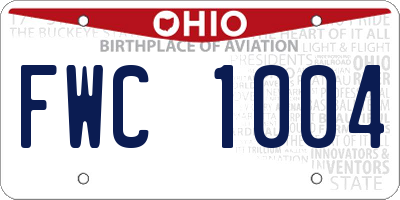 OH license plate FWC1004