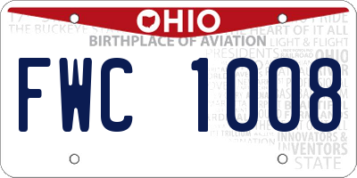 OH license plate FWC1008