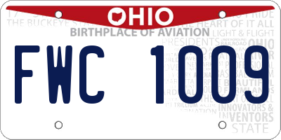 OH license plate FWC1009