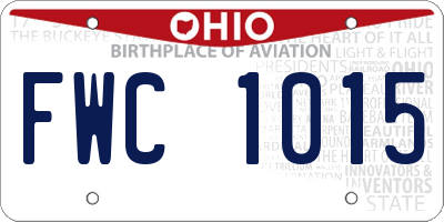 OH license plate FWC1015