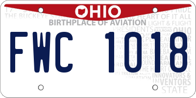 OH license plate FWC1018