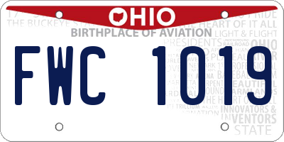 OH license plate FWC1019