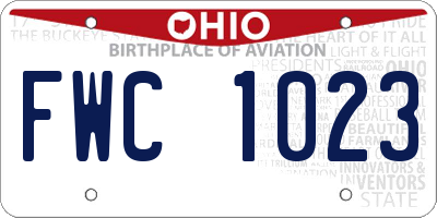 OH license plate FWC1023