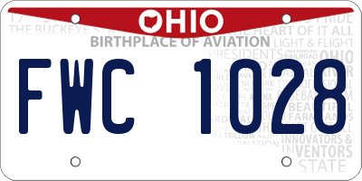 OH license plate FWC1028