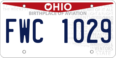 OH license plate FWC1029