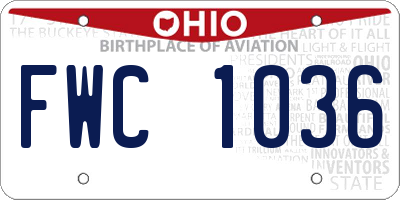 OH license plate FWC1036