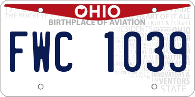 OH license plate FWC1039