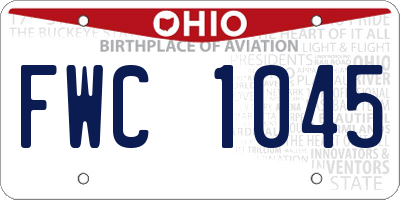OH license plate FWC1045