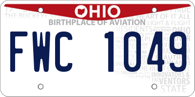 OH license plate FWC1049