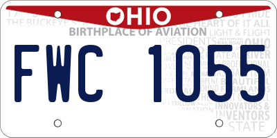 OH license plate FWC1055