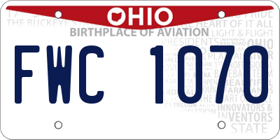 OH license plate FWC1070