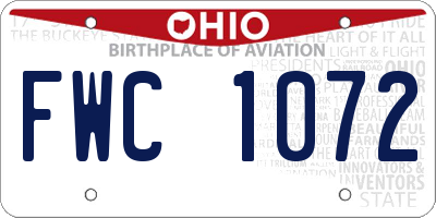 OH license plate FWC1072