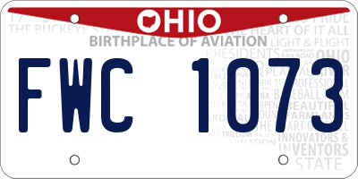 OH license plate FWC1073