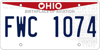 OH license plate FWC1074