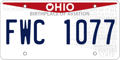 OH license plate FWC1077