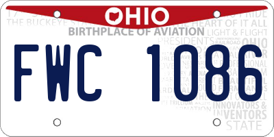 OH license plate FWC1086
