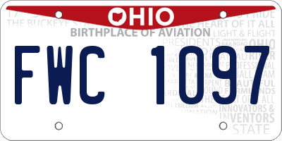 OH license plate FWC1097