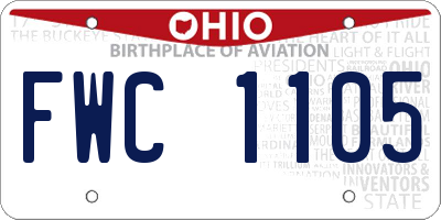 OH license plate FWC1105