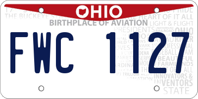 OH license plate FWC1127