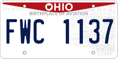 OH license plate FWC1137