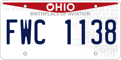 OH license plate FWC1138