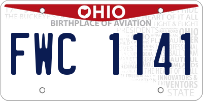 OH license plate FWC1141