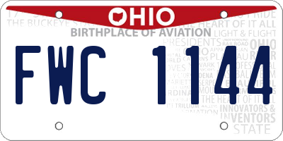 OH license plate FWC1144